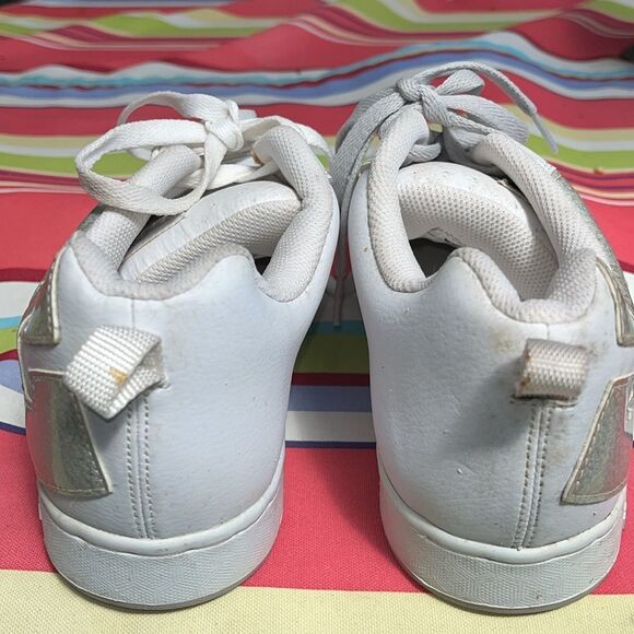 EXCELLENT CONDITION WOMEN’S 11 DC SHOES LOW TOP WHITE SNEAKERS/SKATE SHOE - Picture 7 of 10